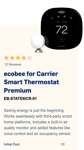 Ecobee for Carrier Sun Air